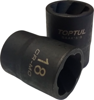 Головка ударная 18 мм для сорванных (поврежденных) граней 1/2" TOPTUL